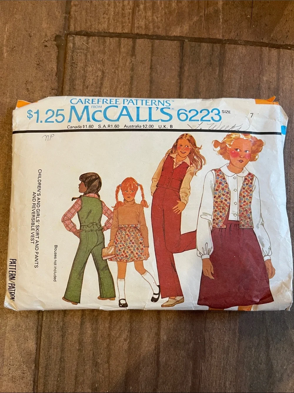1970s Kids Wardrobe Sewing Pattern Pack - McCall’s Jumpers, vests, pants & more